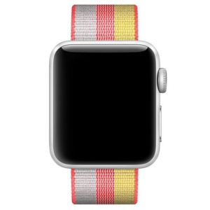 Pasek iUni kompatybilny z Apple Watch Ultra/SE/8/7/6/5/5/4/3/2/1, 40 mm, nylonowy, tkany, tęczowy - Img 2