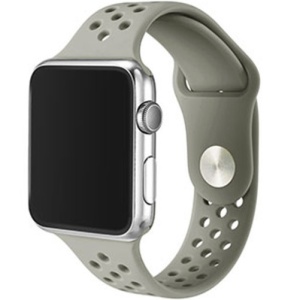 Pasek iUni kompatybilny z Apple Watch Ultra/SE/8/7/6/5/5/4/4/3/2/1, 42 mm, Silicon Sport, szary - Img 1