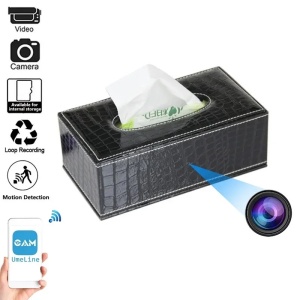 Uchwyt na serwetki z ukrytą kamerą szpiegowską iUni IP73, Wi-Fi, 8GB, Full HD, Podgląd na żywo na telefonie - Img 4