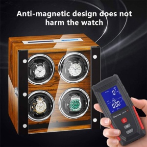 Automatyczna nakręcarka do zegarków iUni, Luxury Watch Winder 4, ekran dotykowy, brązowa - Img 10