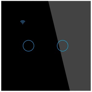 Inteligentny przełącznik dotykowy iUni 2F, Wi-Fi, zabezpieczony szkłem, LED, czarny - Img 7