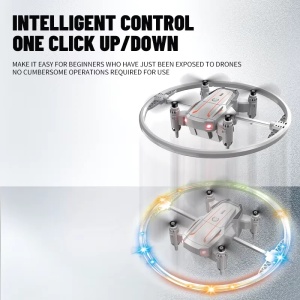 iUni BK2 Mini Drona, Quadcopter, wielokolorowe światła LED, akrobacje 360°, pilot zdalnego sterowania 2,4 GHz - Img 5