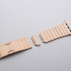 iUni iUni kompatybilny z Apple Watch Ultra/SE/8/7/6/5/5/4/4/3/2/1, 40 mm, stalowy pasek, różowe złoto - Img 2