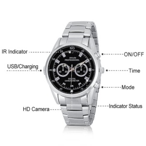 iUni WP60 Zegarek szpiegowski z kamerą Full HD iUni WP60, noktowizor, audio-wideo, zdjęcia, wideo, rejestrator wideo, 32 GB - Img 7