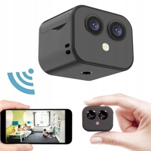 Kamera szpiegowska iUni D3 z podwójnym obiektywem, Wi-Fi, 4K, 170 stopni, czujnik ruchu, audio-wideo, foto - Img 4
