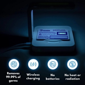 Ładowarka bezprzewodowa Fast Charge 10 W z funkcją czyszczenia UV-C iUni X15 - Img 6