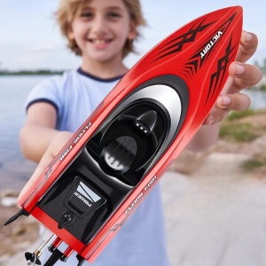 Łódź zdalnie sterowana iUni HJ811, RC Racing Speed Boat Drift, prędkość 25 km/h, 2.4GHz - Img 3