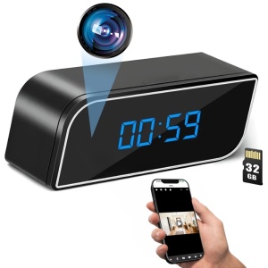 Mini Camera Ceas Birou iUni IP99, Full HD, 32GB, 150°, Vedere Nocturna, Vizualizare Live pe telefon - Img 1