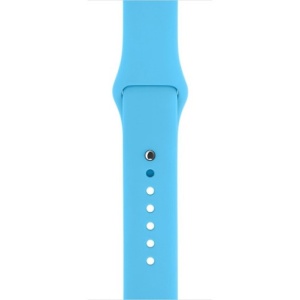 Pasek do zegarka iUni kompatybilny z Apple Watch Ultra/SE/8/7/6/5/5/4/4/3/2/1, 42 mm, silikonowy, niebieski - Img 4