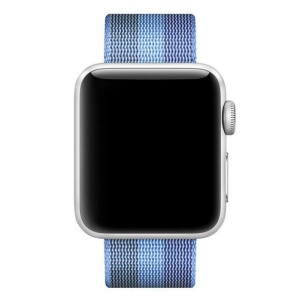 Pasek iUni kompatybilny z Apple Watch Ultra/SE/8/7/6/5/5/4/4/3/2/1, 44 mm, nylonowy, tkany, niebieski - Img 3