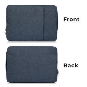 Torba na laptop 15"-16" iUni z wodoodpornego materiału tekstylnego, odporna na zarysowania i wstrząsy, z kieszenią zewnętrzną, granatowy - Img 11