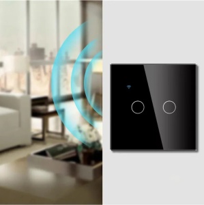 Inteligentny przełącznik dotykowy, WiFi, WiFi, Bezpieczne szkło, iUni 2G, 10A, Sterowanie głosowe, Smart Life / Tuya, LED, Czarny - Img 10