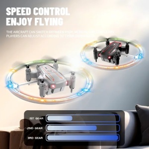 iUni BK2 Mini Drona, Quadcopter, wielokolorowe światła LED, akrobacje 360°, pilot zdalnego sterowania 2,4 GHz - Img 6