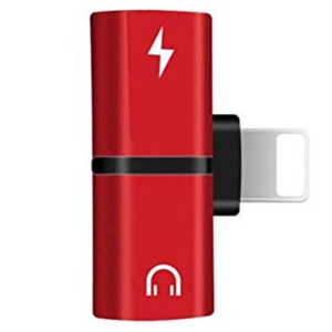 iUni Mini Lightning Splitter iUni Dual Port Lightning Adapter do ładowania słuchawek i iPhone'a, czerwony - Img 5