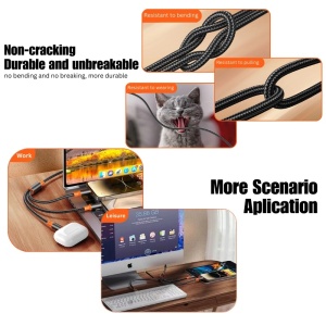 Kabel do szybkiego ładowania iUni B18 5 w 1, 100 W, szybkie ładowanie, 120 cm, USB-A/USB-C do Micro-USB, Lightning, Type-C, iPhone, Samsung, Huawei, Xiaomi, Airpods, MacBook - Img 10