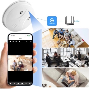Kamera Szpiegowska ukryta w Czujce Dymu iUni D101, Wi-Fi, Oglądanie w rozdzielczości 4K, Gniazdo karty MicroSD - Img 3