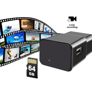 Ładowarka USB z kamerą szpiegowską iUni IP1000, 64GB, WiFi, 4K View, Audio-Video, P2P - Img 3