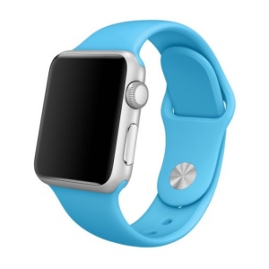 Pasek iUni kompatybilny z Apple Watch Ultra/SE/8/7/6/5/5/4/3/2/1, 38 mm, silikonowy, niebieski - Img 2