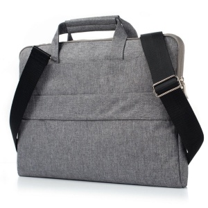 Torba na laptop 13"-14" iUni z regulowanym i odpinanym paskiem na ramię, wodoodporna, odporna na zarysowania i wstrząsy, szara