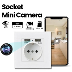 iUni PR1 Priza iUni PR1 Mini kamera Priza, Wi-Fi, 16 GB, Full HD, 2 porty USB-A, podgląd na żywo w telefonie - Img 3