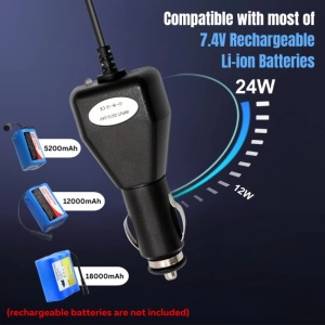 Ładowarka Samochodowa do Łodzie zanętowe iUni, 8.4V, 1000mA, Kabel 92cm - Img 3