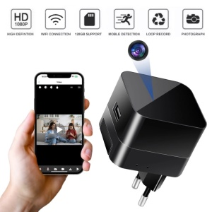 Ładowarka USB z kamerą szpiegowską iUni IP90, 16GB, Wi-Fi, Full HD, noktowizor, czujnik ruchu - Img 6