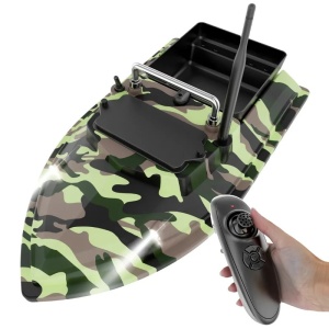 Łódka Zanętowa iUni V050, 500m, Pojemność 2kg, 5200mAh, 10km/h, Zdalne sterowanie 2.4GHz, Kamuflaż zielony - Img 2