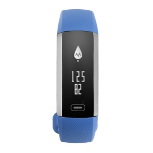 Opaska fitness iUni N2Si, wyświetlacz LCD, monitorowanie siedzącego trybu życia, pomiar pulsu i poziomu tlenu we krwi, krokomierz, niebieska - Img 2