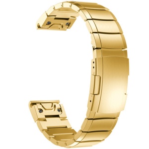 Pasek do zegarka Smartwatch Garmin Fenix 7X / 6X / 5X Plus / 5X / 5X / 3 HR / 3, 26 mm Bransoleta iUni Gold Link ze stali nierdzewnej - Img 2