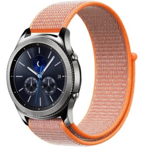 Pasek do zegarka Smartwatch Samsung Galaxy Watch 46 mm, Samsung Watch Gear S3, iUni 22 mm miękki nylon sportowy, pomarańczowy elektryczny