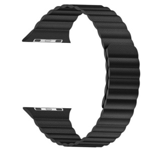 Pasek iUni iUni kompatybilny z Apple Watch Ultra/SE/8/7/6/6/5/5/4/4/3/2/1, 40 mm, silikonowy, magnetyczny, czarny - Img 5