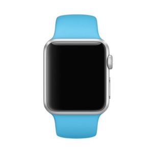 Pasek iUni kompatybilny z Apple Watch Ultra/SE/8/7/6/5/5/4/3/2/1, 38 mm, silikonowy, niebieski - Img 3