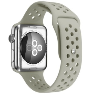 Pasek iUni kompatybilny z Apple Watch Ultra/SE/8/7/6/5/5/4/4/3/2/1, 42 mm, Silicon Sport, szary - Img 3