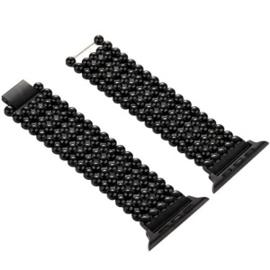 Pasek iUni kompatybilny z Apple Watch Ultra/SE/8/7/6/5/5/4/4/3/2/1, 44 mm, luksusowy, stal nierdzewna, czarny - Img 3
