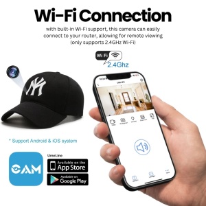 Sapca iUni iUni H15 Mini kamera, Wi-Fi, 32GB, Full HD, podgląd na żywo w telefonie - Img 3