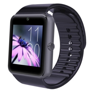Smartwatch z telefonem iUni GT08, Bluetooth, aparat 1,3 MP, odporny na zarysowania ekran LCD, czarny