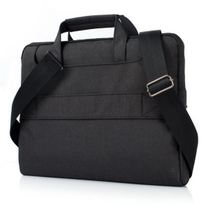 Torba na laptop 13"-14" iUni z regulowanym i odpinanym paskiem na ramię, wodoodporna, odporna na zarysowania i wstrząsy, czarna
