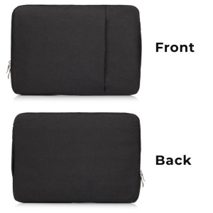 Torba na laptop 15"-16" iUni z wodoodpornego materiału tekstylnego, odporna na zarysowania i wstrząsy, z kieszenią zewnętrzną, czarny - Img 11