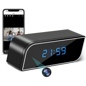 Zegar Szpiegowski z kamerą Wi-Fi iUni IP99, Full HD, 150 stopni, noktowizor, czujnik ruchu, P2P - Img 1