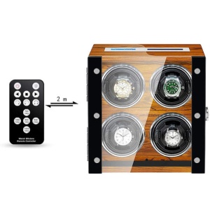 Automatyczna nakręcarka do zegarków iUni, Luxury Watch Winder 4, ekran dotykowy, brązowa - Img 6