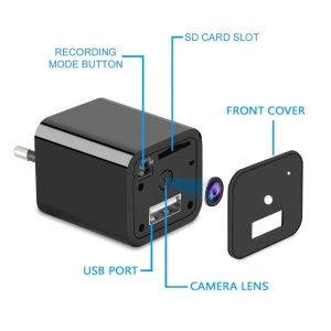 iUni IP15 USB Charger Kamera szpiegowska iUni IP15, Full HD, wykrywanie ruchu, ciągłe zasilanie - Img 8