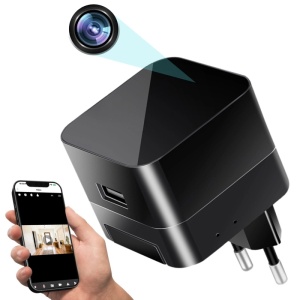 iUni IP90 Ładowarka do mini kamery USB, Wi-Fi, Full HD, noktowizor, obsługa kart MicroSD, podgląd na żywo w telefonie - Img 1