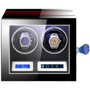 iUni, Luxury Watch Winder 2 Mahon-Black, Luksusowy nawijak do zegarków 2 z odciskiem palca - Img 2