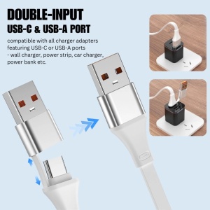 Kabel szybkiego ładowania 5 w 1, chowany, iUni B23, 100 W, szybkie ładowanie, 120 cm, USB-A/USB-C na Micro-USB, Lightning, Type-C, iPhone, Samsung, Huawei, Xiaomi, Airpods, MacBook - Img 4