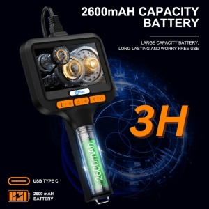 Kamera Inspekcyjna do Samochodów Przemysłowych iUni VC43-AV, Ekran IPS 4.3 Cala, Kabel Półsztywny, Długość 2m, 1080P, 8 Regulowanych Diod LED, Obiektyw 8 mm, Wodoodporność IP67, 2600mAh - Img 9