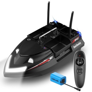 Łódka Zanętowa iUni V802, 5200mAh, 4 Pojemnikami, Pojemność 3kg, 500m, 15km/h, Zdalne sterowanie 2.4GHz, Czarny