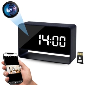 Mini Camera Ceas Birou iUni IP27 Mini, 8GB, Full HD, 150°, Vedere Nocturna, Vizualizare Live pe telefon - Img 1