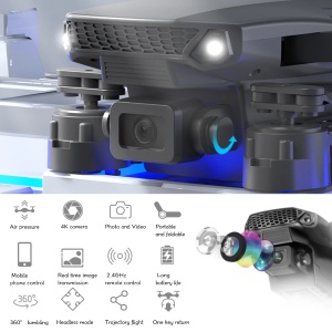 Mini dron iUni E88, kamera 4K, WiFi, składany, streaming na żywo do telefonu - Img 6