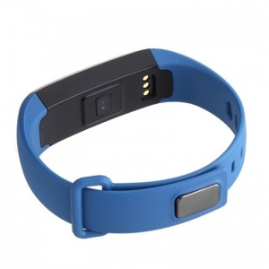 Opaska fitness iUni N2Si, wyświetlacz LCD, monitorowanie siedzącego trybu życia, pomiar pulsu i poziomu tlenu we krwi, krokomierz, niebieska - Img 3