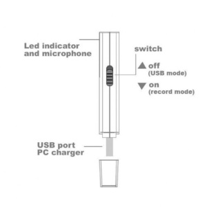Pamięć szpiegowska USB Reportofon iUni iUni STK100, 16 GB, 18 godzin pracy na baterii, 180 godzin nagrywania - Img 11